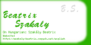 beatrix szakaly business card